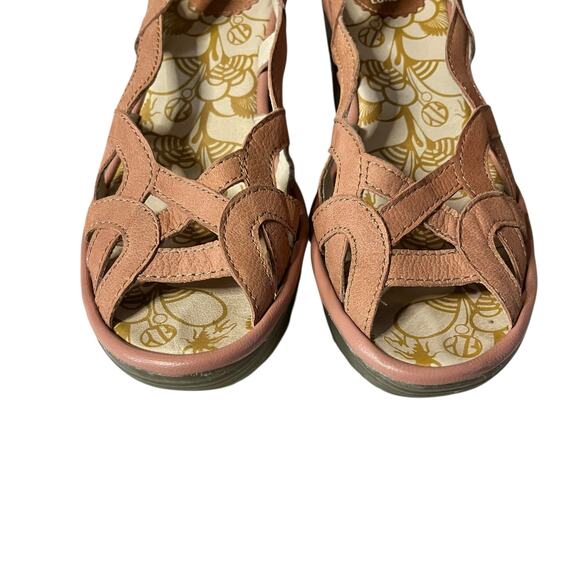 Fly London Yadi Wedge Sandals in Rose EUC Size 39 / 8 -8.5 - Picture 4 of 15